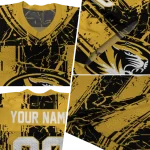 customized missouri tigers rugged stripes black jersey best selling