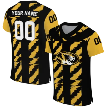 customized missouri tigers stripe block black jersey best selling