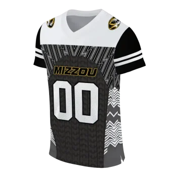 customized missouri tigers tire arrows black white jersey fashion forward