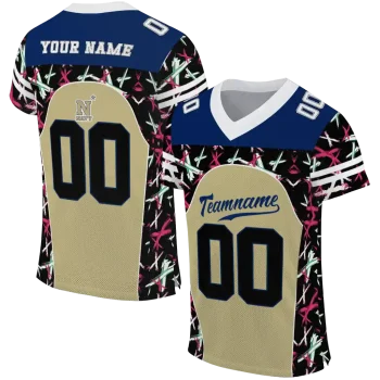 customized navy midshipmen brushstroke xs gold black jersey best selling
