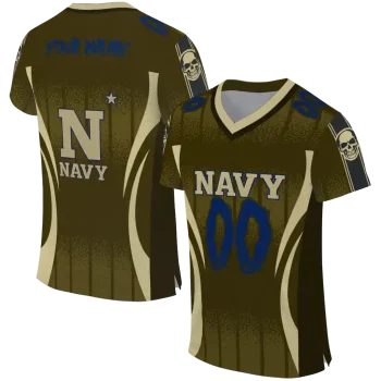 customized navy midshipmen dynamic dots gold jersey best selling