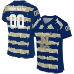 customized navy midshipmen layered grids blue jersey best selling