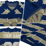 customized navy midshipmen layered grids blue jersey best selling