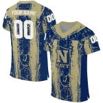 customized navy midshipmen rugged stripes blue jersey best selling