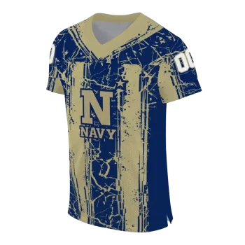 customized navy midshipmen rugged stripes blue jersey fashion forward