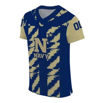 customized navy midshipmen stripe block blue jersey fashion forward