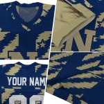 customized navy midshipmen stripe block blue jersey best selling