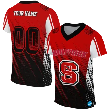 customized nc state wolfpack halftone flow red black jersey best selling