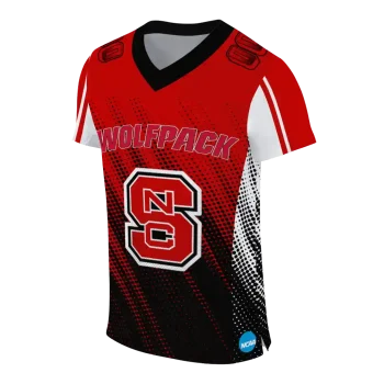 customized nc state wolfpack halftone flow red black jersey fashion forward