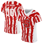 customized nc state wolfpack stripe splatter red jersey best selling