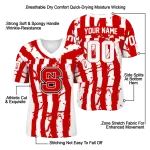 customized nc state wolfpack stripe splatter red jersey best selling