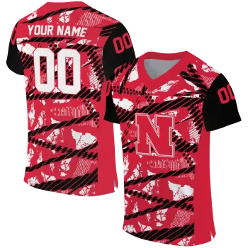 customized nebraska cornhuskers camo shatter red jersey best selling