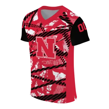 customized nebraska cornhuskers camo shatter red jersey fashion forward