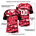 customized nebraska cornhuskers camo shatter red jersey best selling