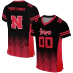 customized nebraska cornhuskers halftone sweep black jersey best selling