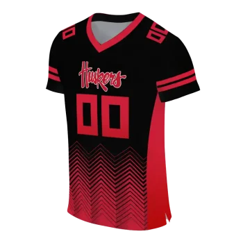 customized nebraska cornhuskers halftone sweep black jersey fashion forward