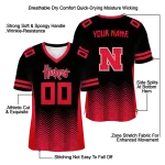 customized nebraska cornhuskers halftone sweep black jersey best selling