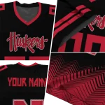 customized nebraska cornhuskers halftone sweep black jersey best selling