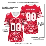 customized nebraska cornhuskers mirrored pattern red jersey best selling