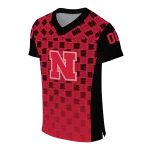 customized nebraska cornhuskers stacked rectangle red jersey best selling