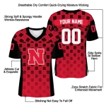 customized nebraska cornhuskers stacked rectangle red jersey best selling