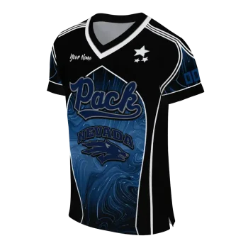 customized nevada wolf pack halftone slant blue black jersey fashion forward