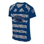 customized nevada wolf pack layered grids blue jersey best selling