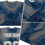 customized nevada wolf pack rugged stripes blue jersey best selling