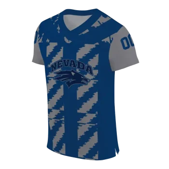 customized nevada wolf pack stripe block blue jersey fashion forward