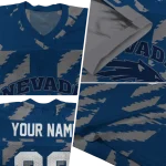customized nevada wolf pack stripe block blue jersey best selling