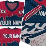 customized new england patriots dripping flames blue white jersey best selling