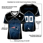 customized new england patriots halftone slant blue black jersey best selling