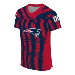 customized new england patriots stripe splatter blue jersey best selling