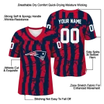 customized new england patriots stripe splatter blue jersey best selling