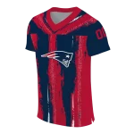 customized new england patriots striped texture blue jersey best selling