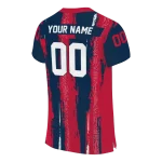 customized new england patriots striped texture blue jersey best selling