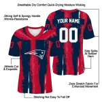 customized new england patriots striped texture blue jersey best selling