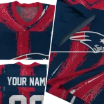 customized new england patriots striped texture blue jersey best selling