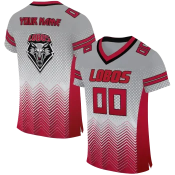 customized new mexico lobos halftone sweep grey black jersey best selling