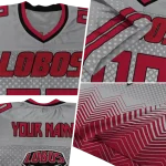 customized new mexico lobos halftone sweep grey black jersey best selling