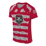 customized new mexico lobos layered grids red jersey best selling
