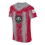 customized new mexico lobos rugged stripes red jersey best selling