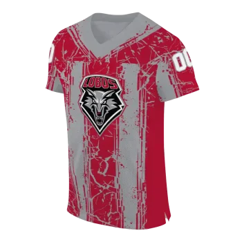customized new mexico lobos rugged stripes red jersey fashion forward