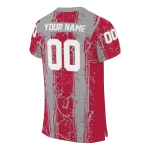 customized new mexico lobos rugged stripes red jersey best selling