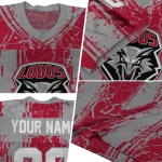 customized new mexico lobos rugged stripes red jersey best selling