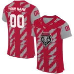customized new mexico lobos stripe block red jersey best selling