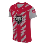 customized new mexico lobos stripe block red jersey best selling