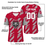 customized new mexico lobos stripe block red jersey best selling