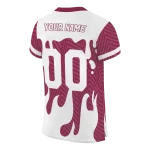customized new mexico state aggies dripping flames crimson white jersey best selling