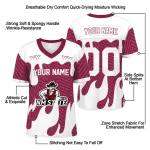customized new mexico state aggies dripping flames crimson white jersey best selling